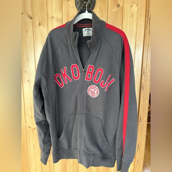 ‘47 Brand Other - Men’s Banner ‘47 Gray Full-Zip OKOBOJI Sweatshirt Size XX-Large